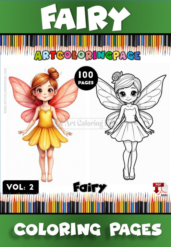 Fairy Coloring Sheets for Kids Vol. 2 – Magical and Creative Fun