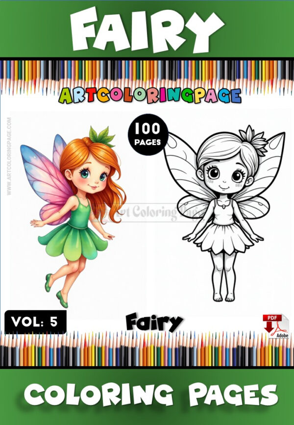 Fairy Printables Coloring Pages Vol 5 – Magical and Creative
