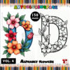 Flower Alphabet Pictures to Color Vol. 4 – Creative and Relaxing Fun