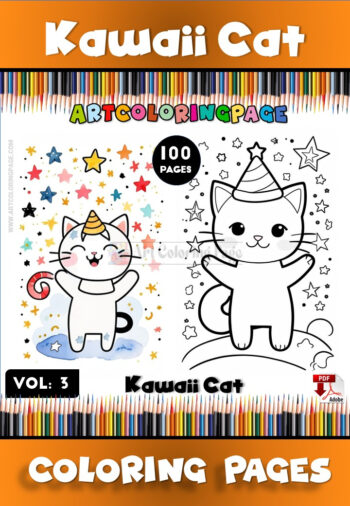 Kawaii Cats Coloring Book Vol.3  Adorable Fun for Cat Lovers