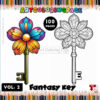 Key Coloring Book for All Ages Vol2, Unlock Your Imagination