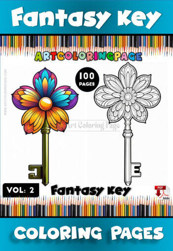 Key Coloring Book for All Ages Vol2, Unlock Your Imagination