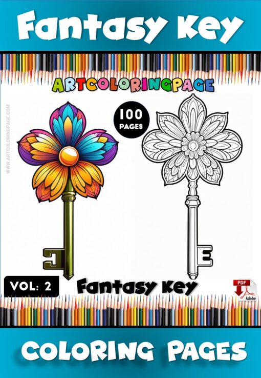 Key Coloring Book for All Ages Vol2, Unlock Your Imagination