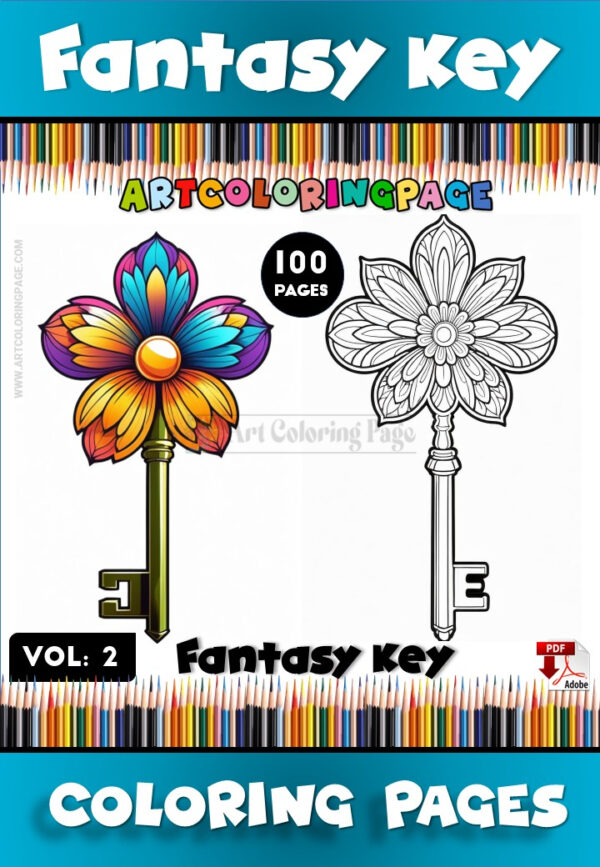 Key Coloring Book for All Ages Vol2, Unlock Your Imagination