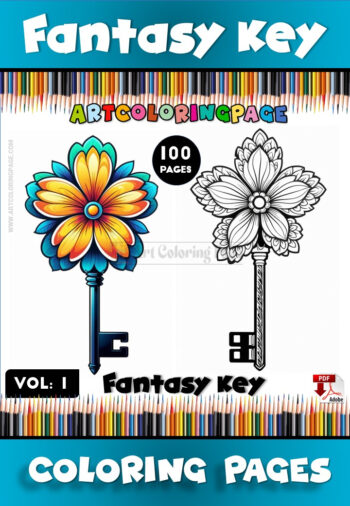 Key Coloring Page Vol. 1 – Unlock Your Creativity