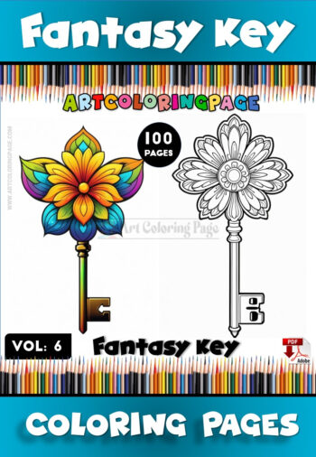 Key Coloring Page for Kids Vol. 6 – Fun and Creative Coloring Adventures