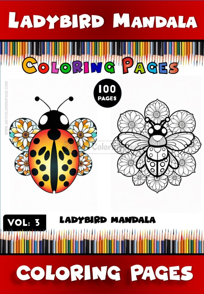 Ladybug Coloring Page Vol. 3 – Fun and Creative Coloring for All Ages