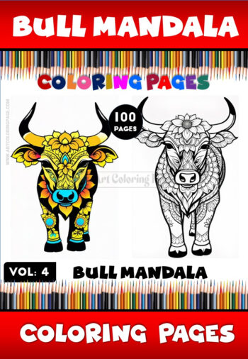 Mandala Bull Coloring Book Vol. 4 – Strength and Creativity in Every Page