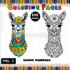 Mandala Llama Coloring Pages Vol. 2 – Whimsical and Relaxing Fun