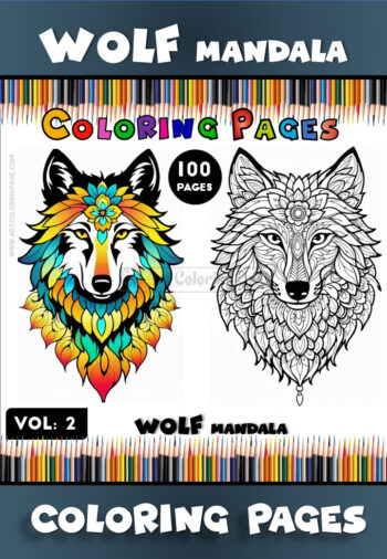 Mandala Wolf Coloring Pages Vol. 2 – Embrace the Wild and Creative