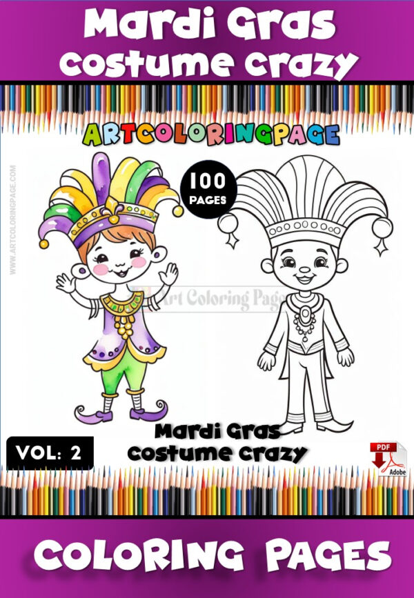 Mardi Gras Coloring Pages Vol.2 – Celebrate the Festive Spirit