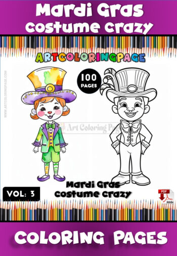 Mardi Gras Coloring Sheets Vol. 3 – Celebrate the Festive Spirit