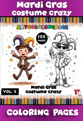 Mardi Gras Coloring for Kids Vol. 5 – Fun and Festive Creativity