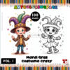 Mardi Gras Colors for Kids Vol.1 – Fun and Festive Coloring Pages