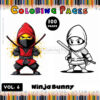 Ninja Bunny Cartoon Coloring Book Vol. 6!