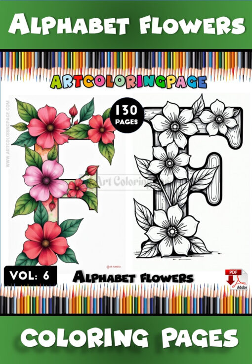 Printable Alphabet Pictures to Color Vol. 6 – Fun and Educational