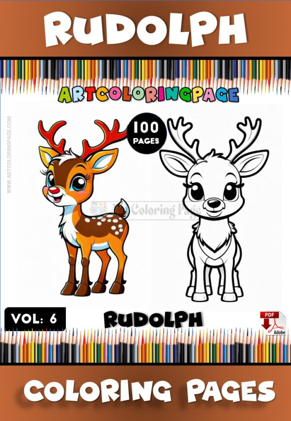Reindeer Pictures to Color Vol. 6 – Festive Fun for the Holidays