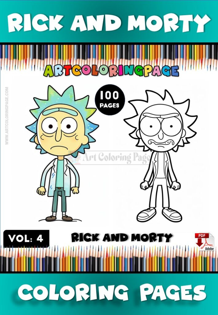 Rick and Morty Coloring Books Vol. 4 – Dive Deeper into the Multiverse