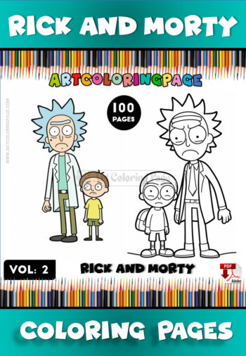 Rick and Morty Coloring Page Vol.2 – Dive Deeper into the Multiverse