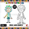 Rick and Morty Coloring Pages Vol 1 - Get Schwifty with Creative Fun