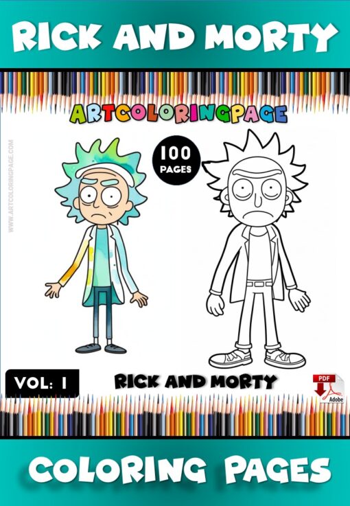 Rick and Morty Coloring Pages Vol 1 - Get Schwifty with Creative Fun