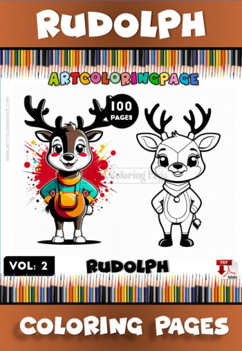 Rudolph Coloring Pages Vol. 2 – Festive Fun with the Beloved Reindeer