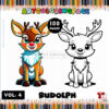 Rudolph the Red-Nosed Reindeer Coloring Pages Vol.4 Festive Fun