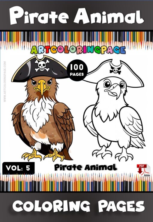 Set Sail for Creativity with Pirate Coloring Book Vol. 5!