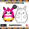 Squishmallow Coloring Page Vol. 3 – Endless Cuteness Awaits