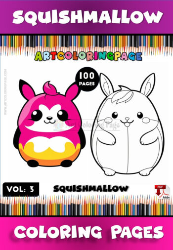 Squishmallow Coloring Page Vol. 3 – Endless Cuteness Awaits