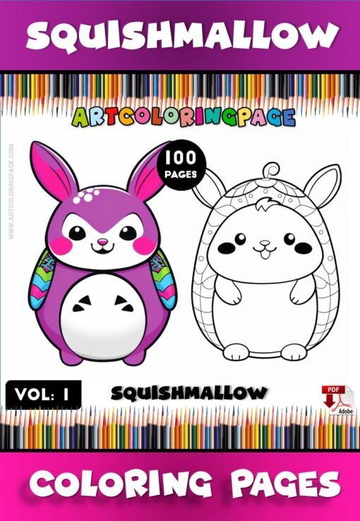 Squishmallow Coloring Pages Vol. 1 Adorable Fun for All AgesDiapositive1