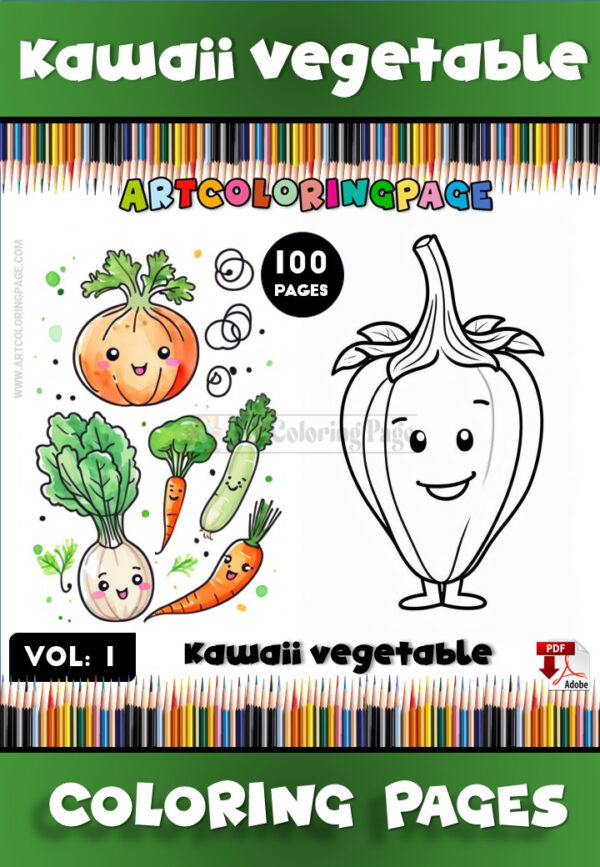Vegetable Coloring Pages Vol. 1 – Fun and Healthy Creativity