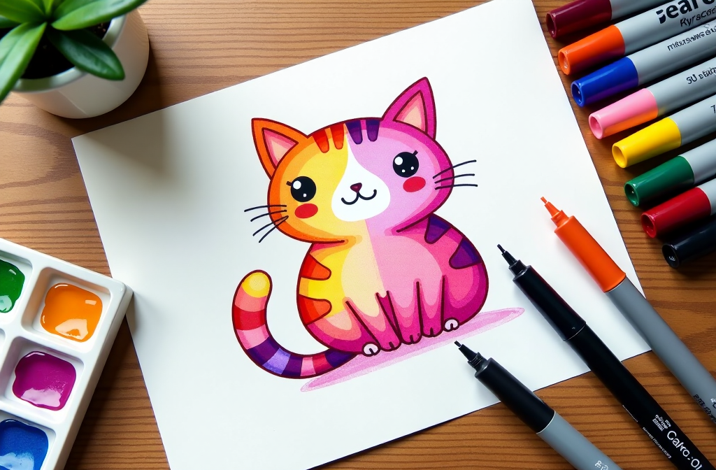 Cat Coloring Pages Unleash Your Inner Artist Today!-3065880426