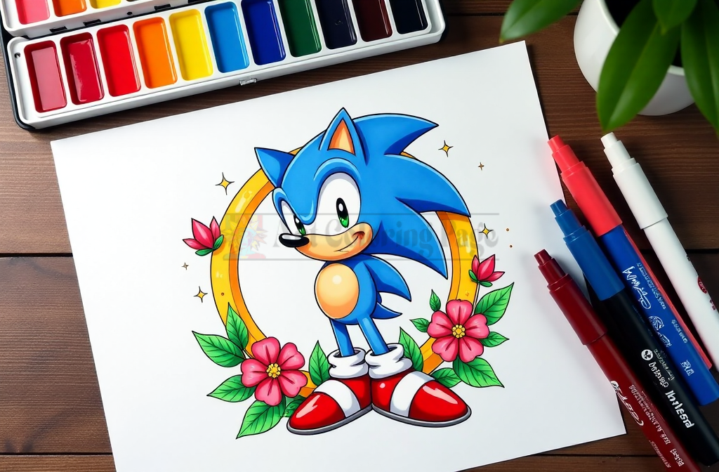 Sonic the Hedgehog Coloring Pages Speed into Fun!-1865329682