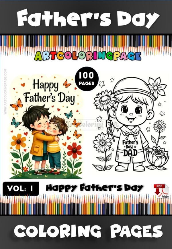 Fun fathers day coloring pages VOL 1