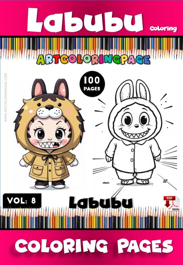 Labubu Printable for All Ages Vol. 8: Your Next Coloring Adventure!