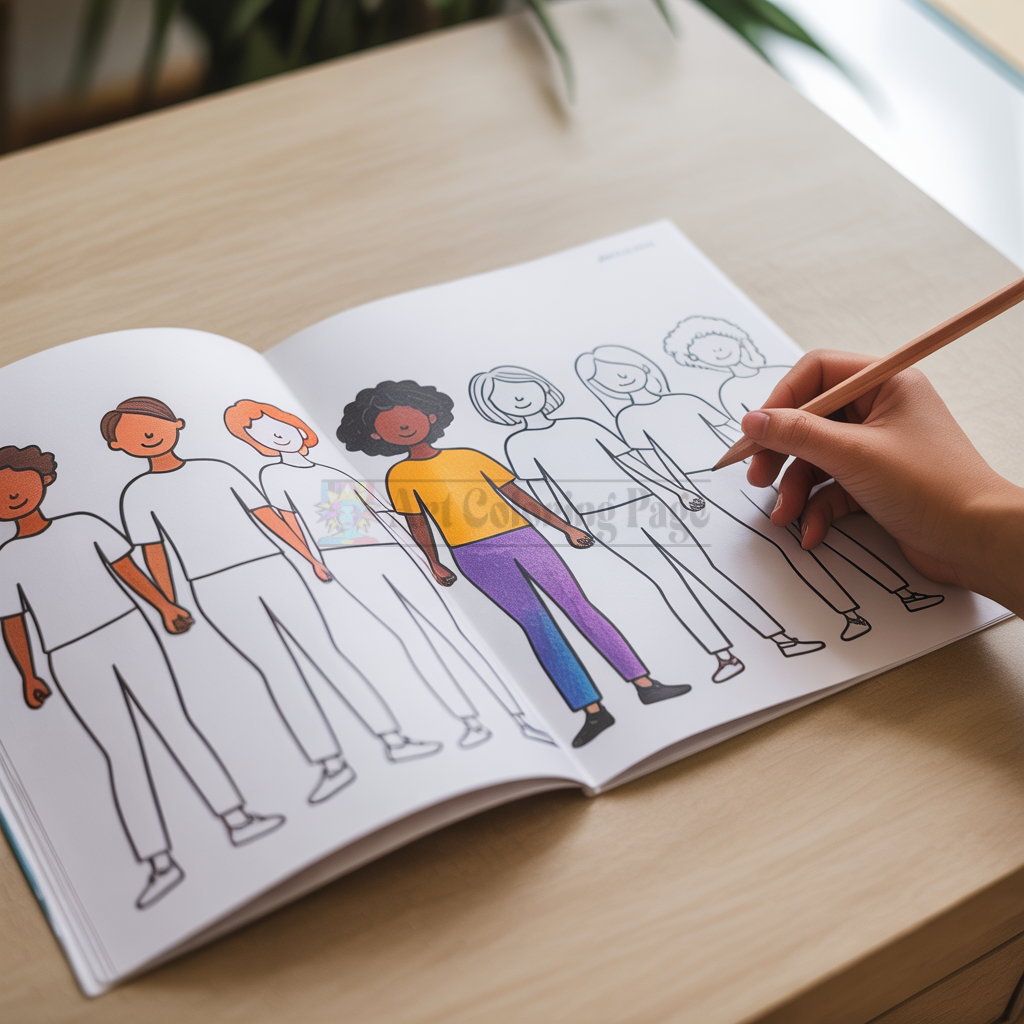 People Coloring Pages A Canvas for Connection