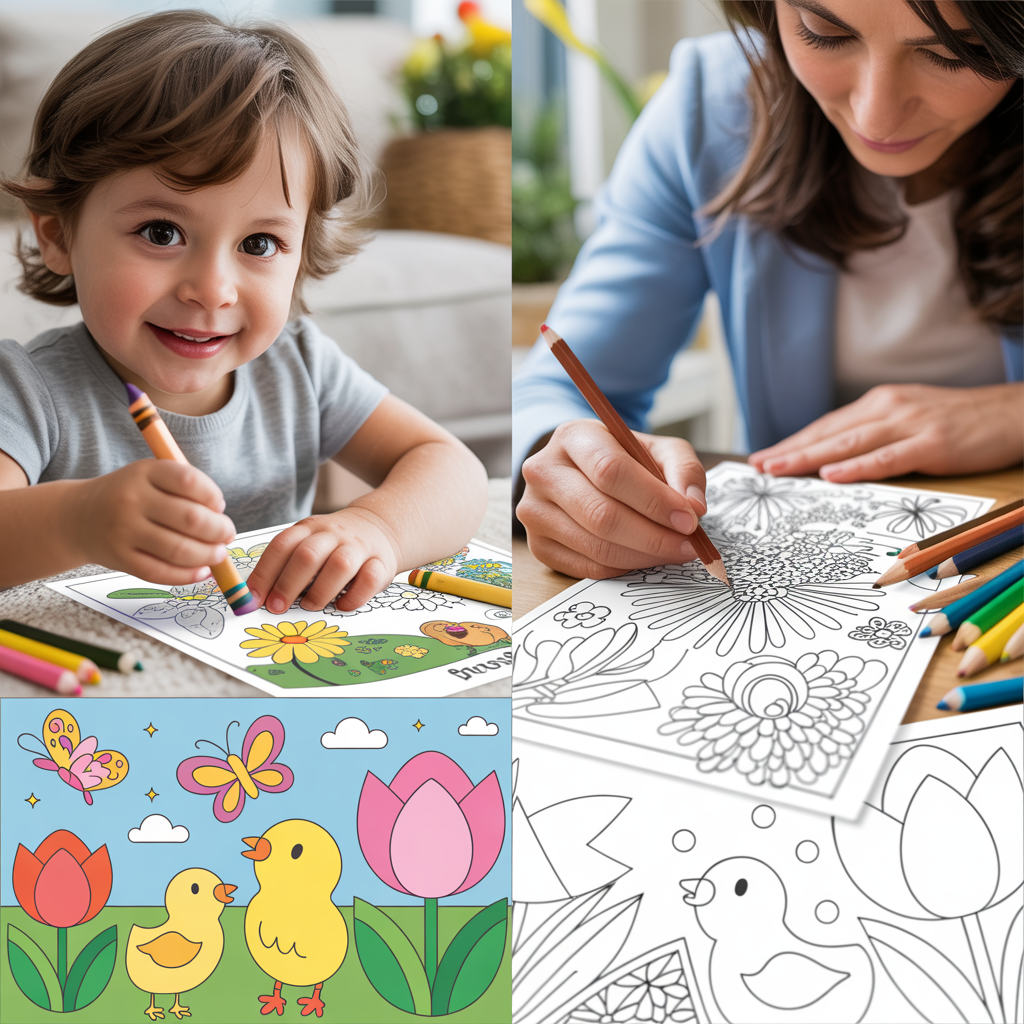 Spring Coloring Sheets A Burst of Seasonal Creativity