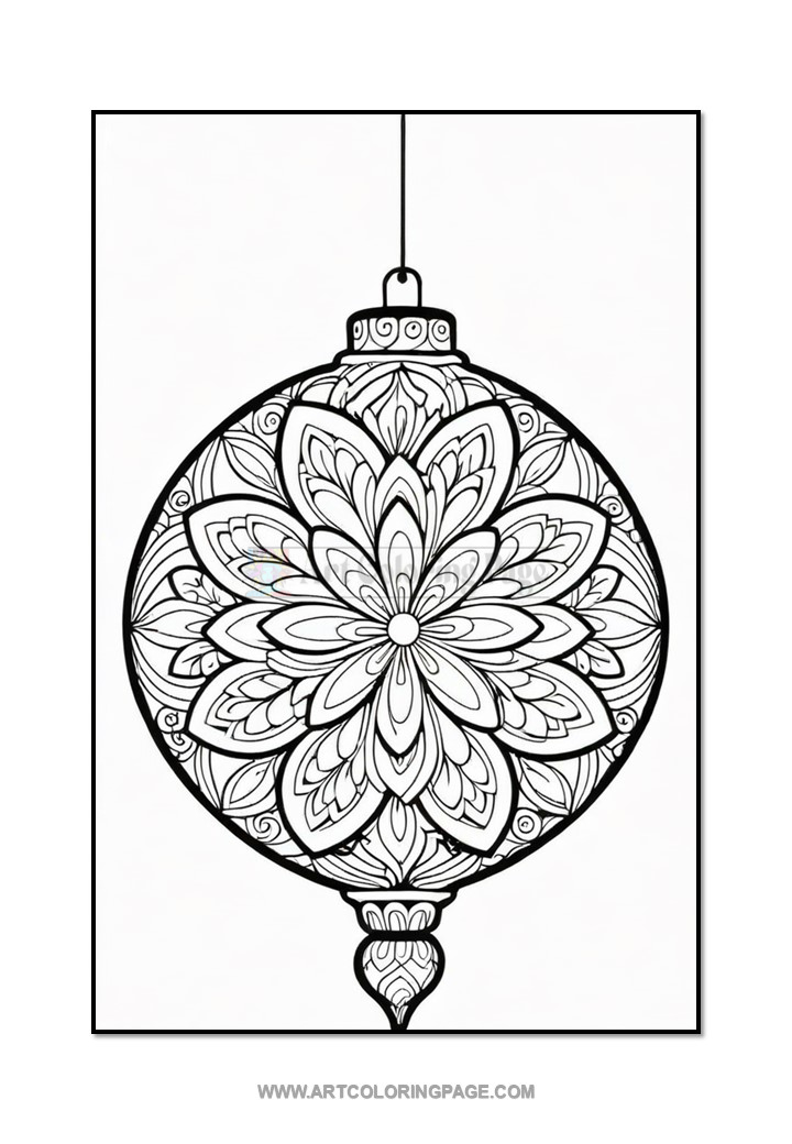 A black and white illustration of a decorative lantern with intricate floral patterns and swirling designs, suspended from the top in a minimalistic background.