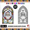 Bring Magic to Your Holidays with Coloring Pages Stained Glass Santa Claus VDiapositive1