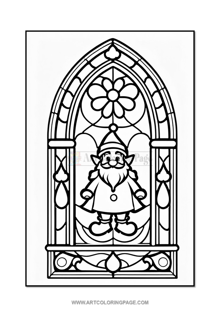 Bring Magic to Your Holidays with Coloring Pages Stained Glass Santa Claus VDiapositive2