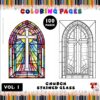 Church Stained Glass Coloring Pages Vol. 1 – Bring Inspiration to LifeDiapositive1