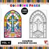 Church Stained Glass Coloring Vol. 4 – 100 Spiritual DesignsDiapositive1