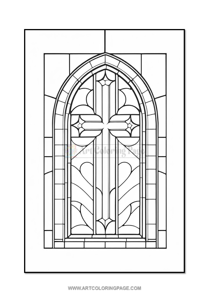 Church Stained Glass Coloring Vol. 4 – 100 Spiritual DesignsDiapositive3