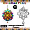 Coloriages amusants Christmas Ornaments Mandala Vol - 1 – 100 Pages