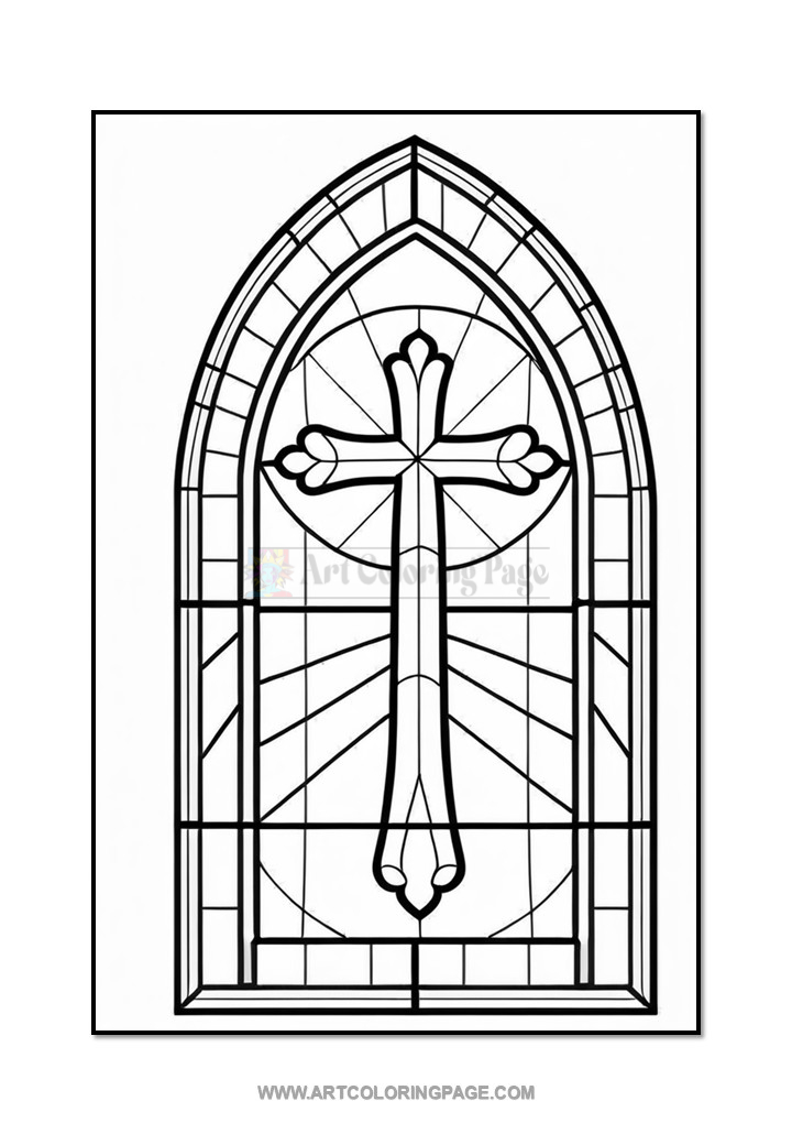 Coloring Book Church Stained Glass Vol. 6 – 100 Unique Designs - Diapositive3