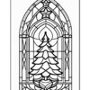 Coloring Book Stained Glass Christmas Tree Vol. 6 – 100 Holiday Designs 2