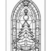 Coloring Book Stained Glass Christmas Tree Vol. 6 – 100 Holiday Designs 4