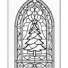 Coloring Book Stained Glass Christmas Tree Vol. 6 – 100 Holiday Designs 5