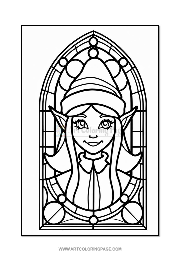Coloring Book Stained Glass Elf Vol. 5 – 100 Uplifting Holiday DesignsDiapositive2
